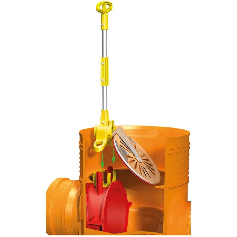 Šachtové dno včetně zpětné klapky, pro korugovanou rouru Ø 355