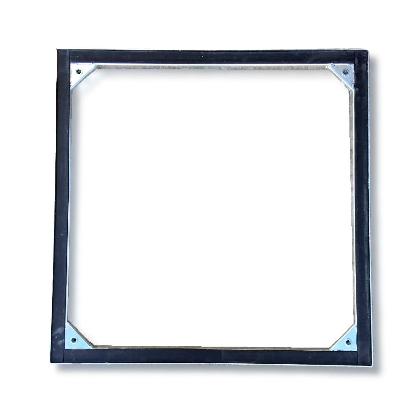 Chodníkový ocelový poklop, černá barva, třída A15, s těsněním a uzamykáním - Rozměr vnitřní: 1000 x 800