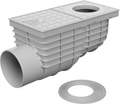 Lapač střešních splavenin STANDARD boční odtok "GAJGR" DN 110 mm šedý
