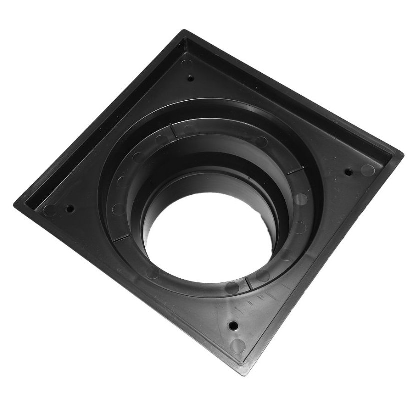 Kanalizační vpusť boční 75-110, suchá klapka, plastová mřížka 250x250 - Límec: bez límce, DN(ID): 110, Mřížka: Plastová bez šroubů