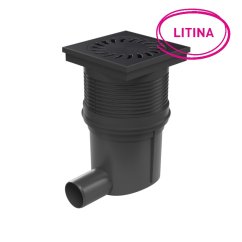 Kanalizační vpusť boční, plovák NEPTUN, litinová mřížka 150x150