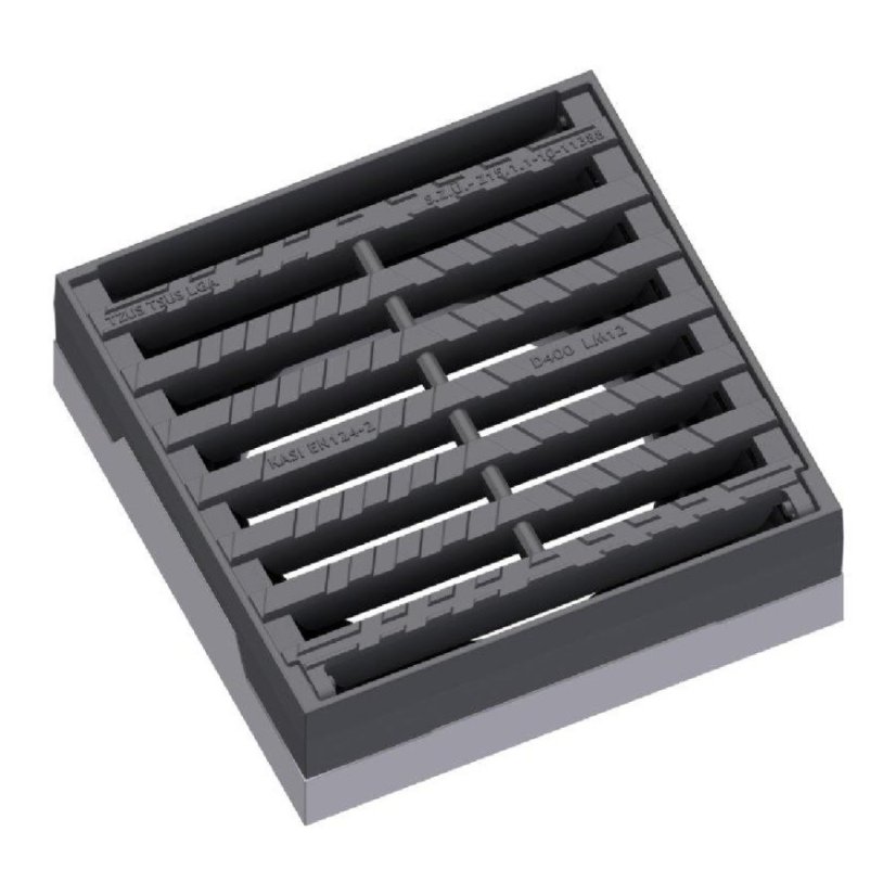 Vtoková litinová mříž KM12P - D400