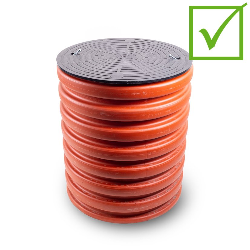 Poklop PP na korugovanou rouru 660/535