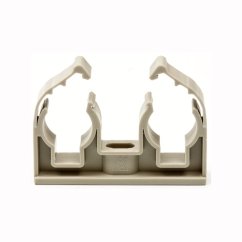 Dvojpříchytka na potrubí z plastu s klipem