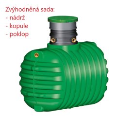Zvýhodněná sada: Nádrž Cristall  + PE poklop + šachtová kopule