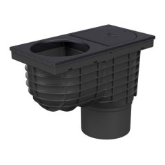 Lapač střešních splavenin spodní DN125, litinový povrch, pro svod Ø100