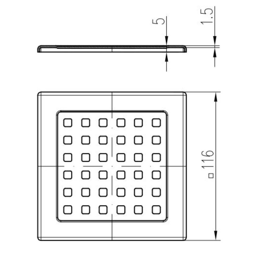 Mřížka Gate (125x125)