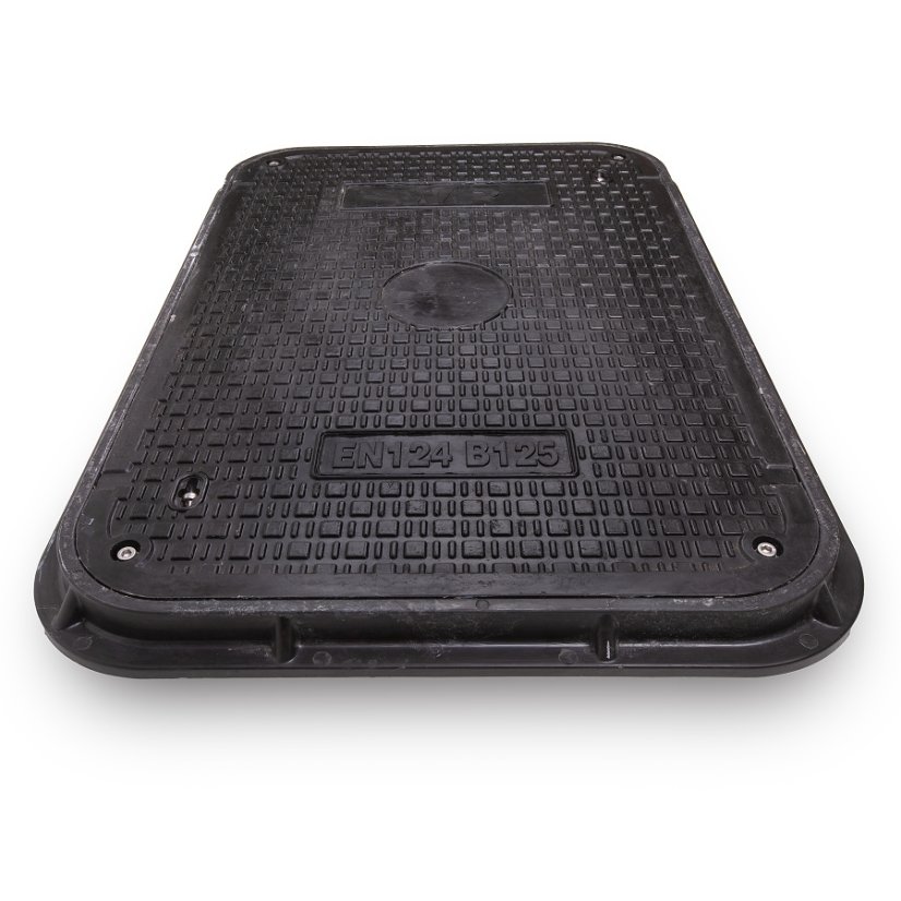 Poklop kompozitní obdélníkový 600x900 mm, zatížení B125, uzamykatelný