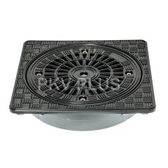 Poklop hranatý, s kulatou mříží, A15, DN315 (pouze na hladkou rouru)