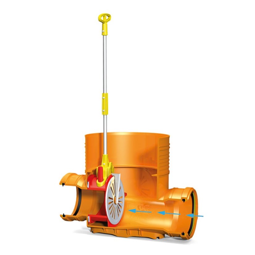 Šachtové dno včetně zpětné klapky, pro korugovanou rouru Ø 355