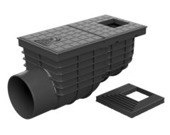 LSS Chuděj - boční DN 110 - hranaté víko, černý