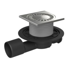 Podlahová vpusť průběžná DN50/75, nerez rámeček, mřížka SUN