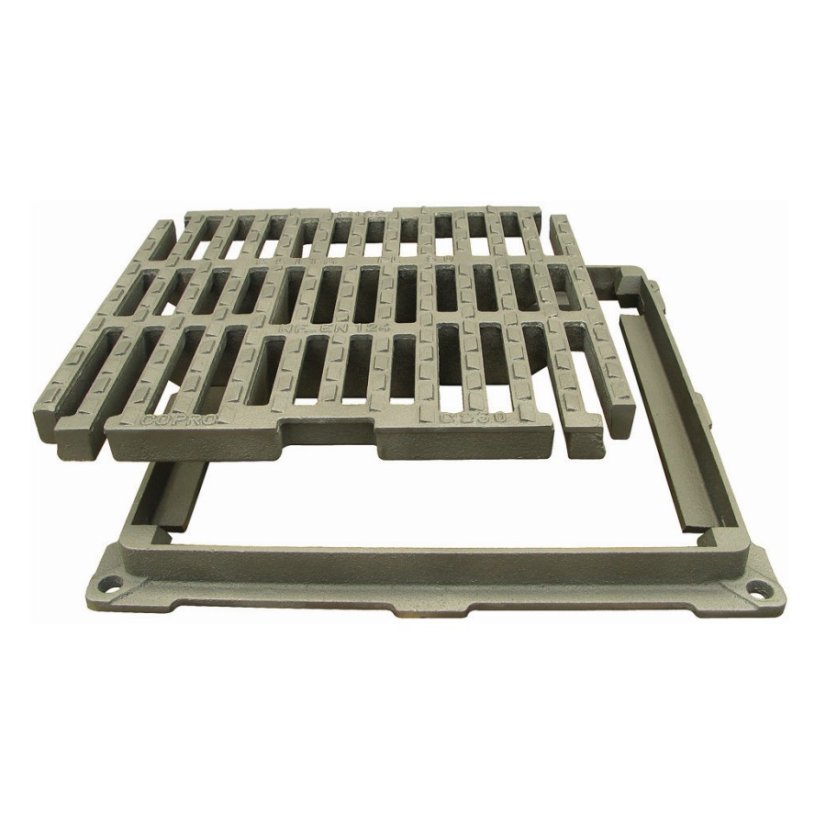 Čtvercová plochá mříž ELITA PL, zatížení C250 - Světlost: 300x300