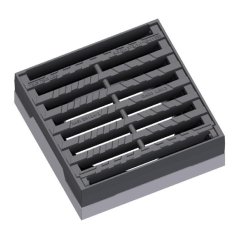 Vtoková litinová mříž KM12P - D400