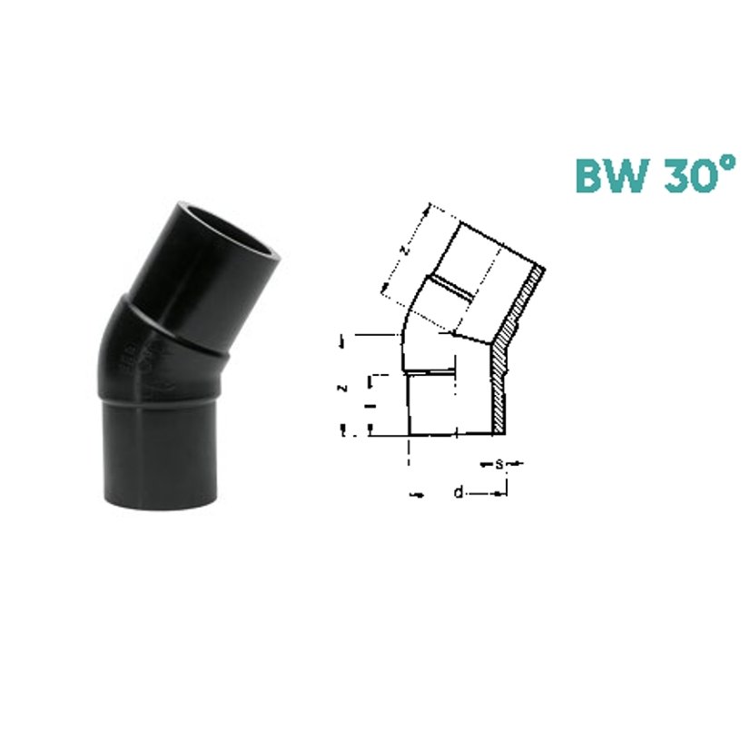 KOLENO 30°  – DLOUHÉ PROVEDENÍ - BW 30°