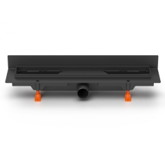 Žlab ke stěně bez mřížky DN 40, černý