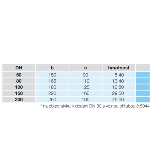 PŘÍRUBOVÉ KOLENO 90° S PATKOU  č.5049 - Dimenze 5049: 80- 4/4díry