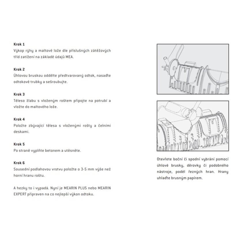 MEARIN Expert 1000.0 žlab bez spádu, bez roštu, délka 1 m