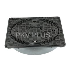 Poklop hranatý, s kulatým víkem, A15, DN315 (pouze na hladkou rouru)