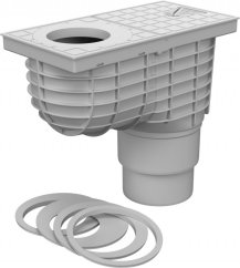 Lapač střešních splavenin UNIVERZÁLNÍ odtok "GAJGR" DN 110/125 mm šedý