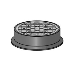 Poklop k šachtě opti-control, litina B125