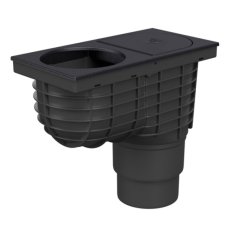 Lapač střešních splavenin spodní DN110/DN125, litinový povrch, pro svod Ø125