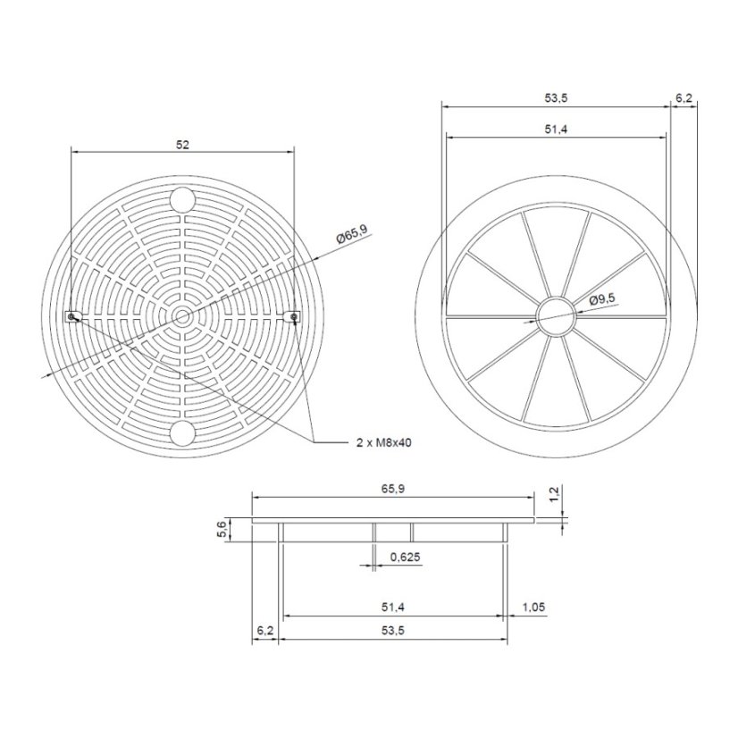 Poklop PP na korugovanou rouru 660/535
