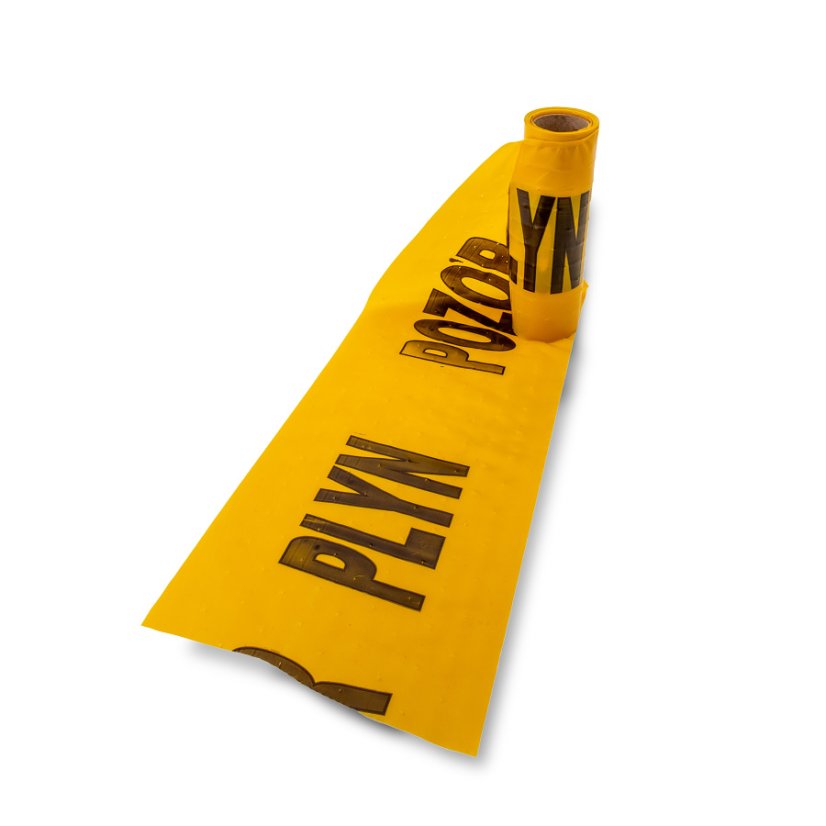 Fólie žlutá "POZOR PLYN"