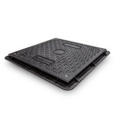 Poklop kompozitní čtvercový 600x600 mm, zatížení A15, uzamykatelný