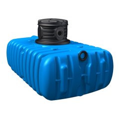 Nízká nádrž na dešťovou vodu FLAT s kopulí a poklopem