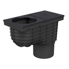 Lapač spodní D125, litinový povrch, pro svod 125