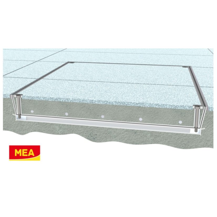 Zadlažďovací hliníkový poklop MEA DECK AL, 300x300 - 600x600, třída A15 - Rozměr vnitřní: 600 x 600