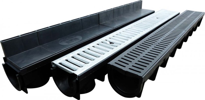 STORA-DRAIN Light 100 žlab PP, zatížení A15, délka 1 m