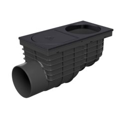 Lapač střešních splavenin boční DN110, litinový povrch, pro svod Ø100