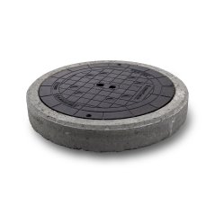 Poklop litinový s betonovým rámem Ø 400, zatížení B125