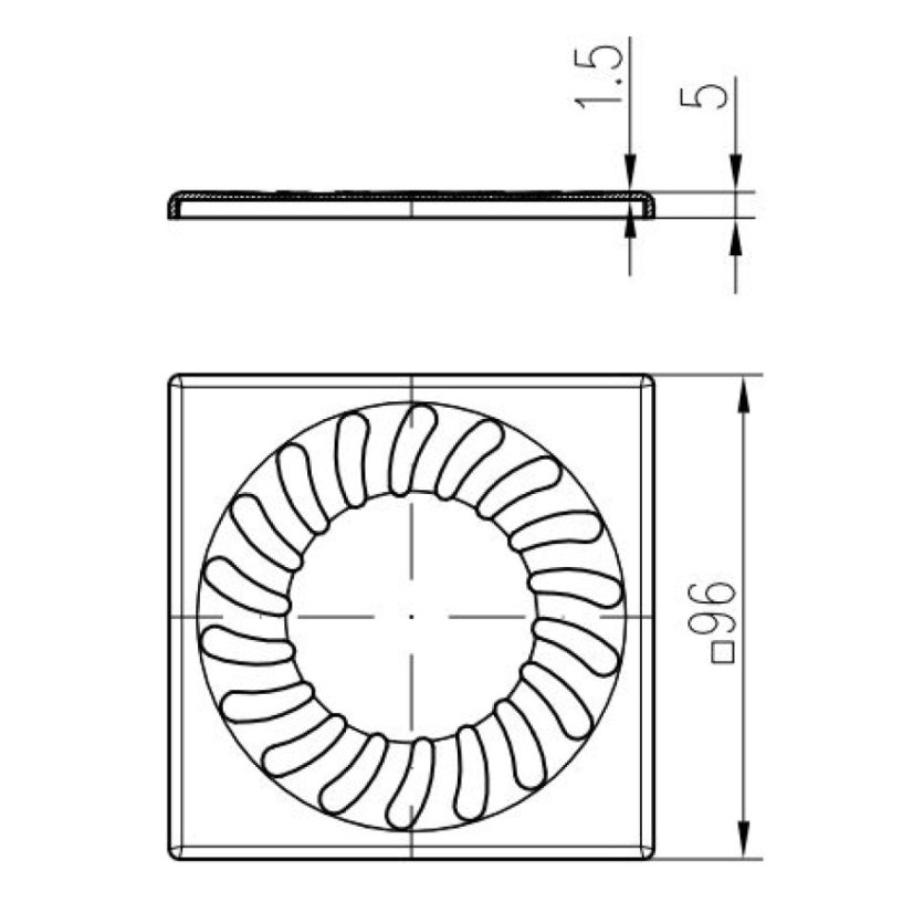 Mřížka nerezová 100x100