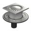 Podlahová vpusť spodní DN50, nerez příruba, plast rámeček, mřížka SUN