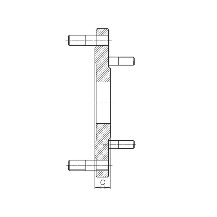 REDUKČNÍ PŘÍRUBA XR "TYP A" č.0801 - Dimenze XR-A: 80/65