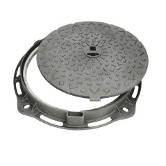 Parkovací litinový poklop PAR 850 R - C250, s kruhovým rámem