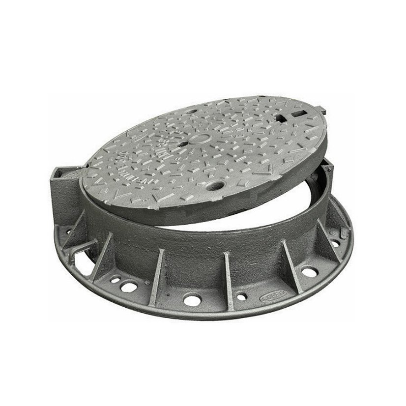 Silniční litinový poklop ARTI R150/60 - E600, s kruhovým rámem - výška rámu 150mm