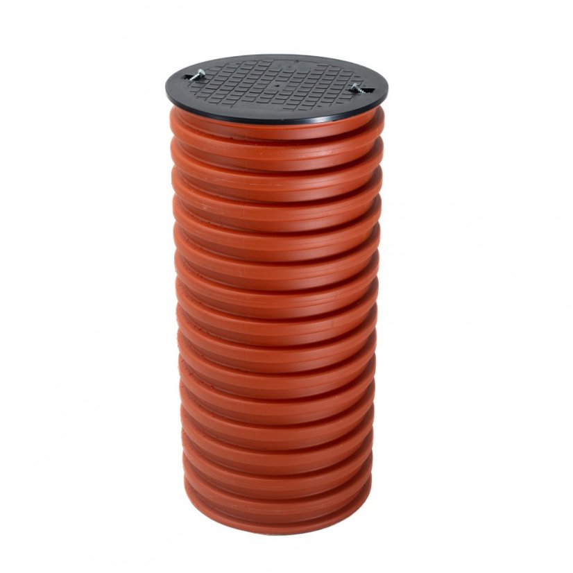 Plastový poklop na korugované potrubí 400, A15