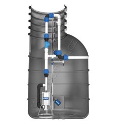 PUMPA black line Box 1 VE Morava Master čerpací jímka DN40 včetně šachty 1100x2000mm, plováky 2ks, sondy 2ks, 400V 1,1kW, kabel 15m