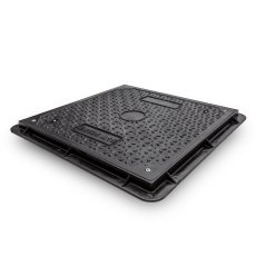 Poklop kompozitní čtvercový 600x600 mm, zatížení A15, uzamykatelný