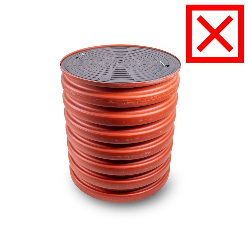 Poklop PP na korugovanou rouru 660/535