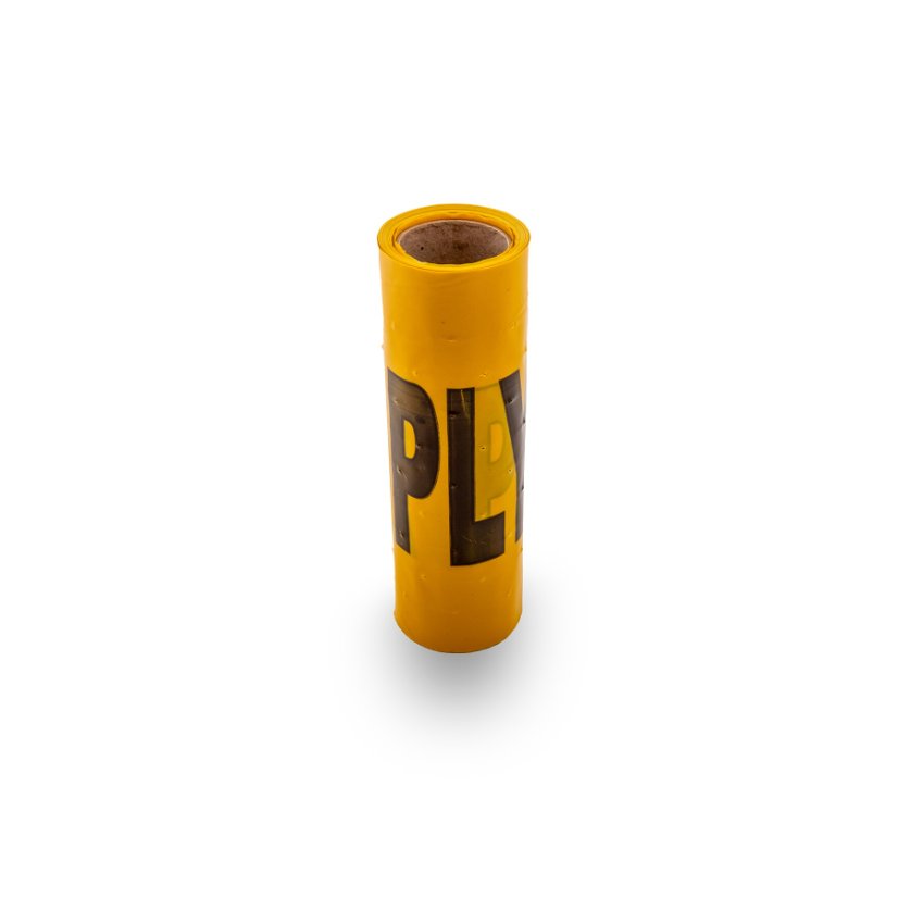 Fólie žlutá "POZOR PLYN" - Fólie - šíře x délka: 220 mm x 20 m