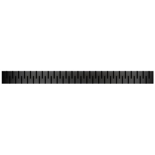Lineární plastový žlab DN 50 s otočným sifonem 360°, černý, MEDIUM