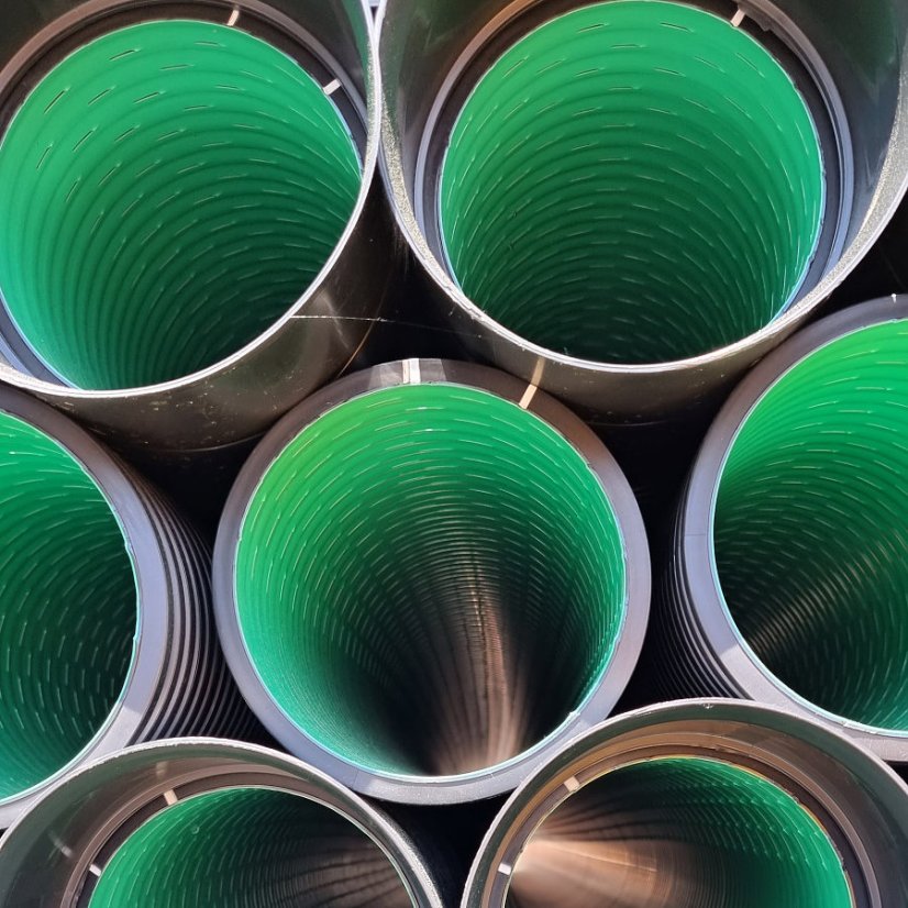 Drenážní potrubí AQUADRAIN - DN300, SN8, 6m - Perforace drenáže: 1/3 perforace