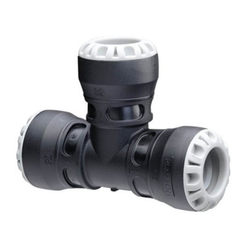 PLASSON PushFit T-kus 90° - PushFit rozměr: 25 - 25 - 25