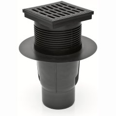 KV spodní D110 suchá klapka, límec, plast mřížka