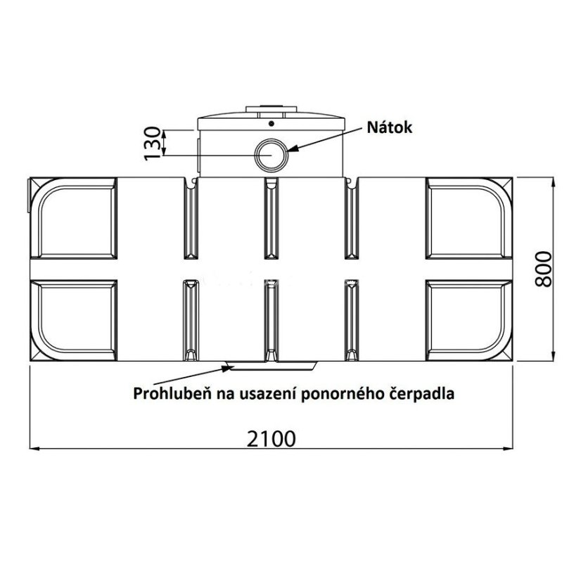 Nádrž OZEANIS 1700 litrů (nízká)
